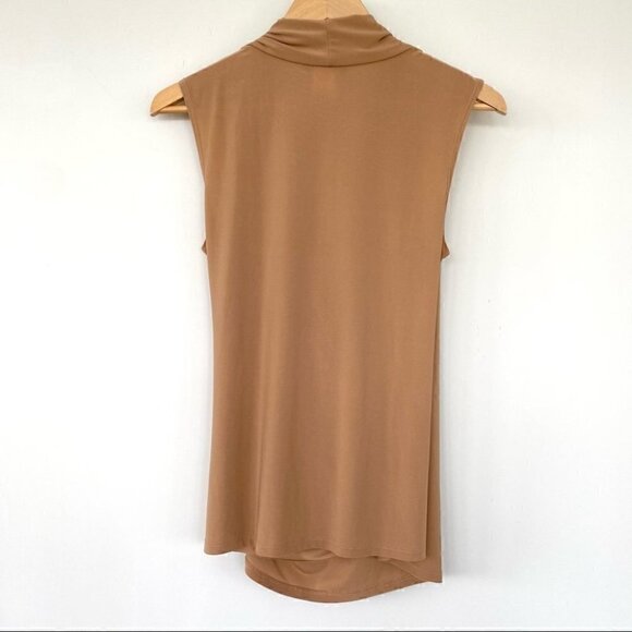 Surplice sleeveless top  with ruching, stretch jersey knit - Picture 6 of 8